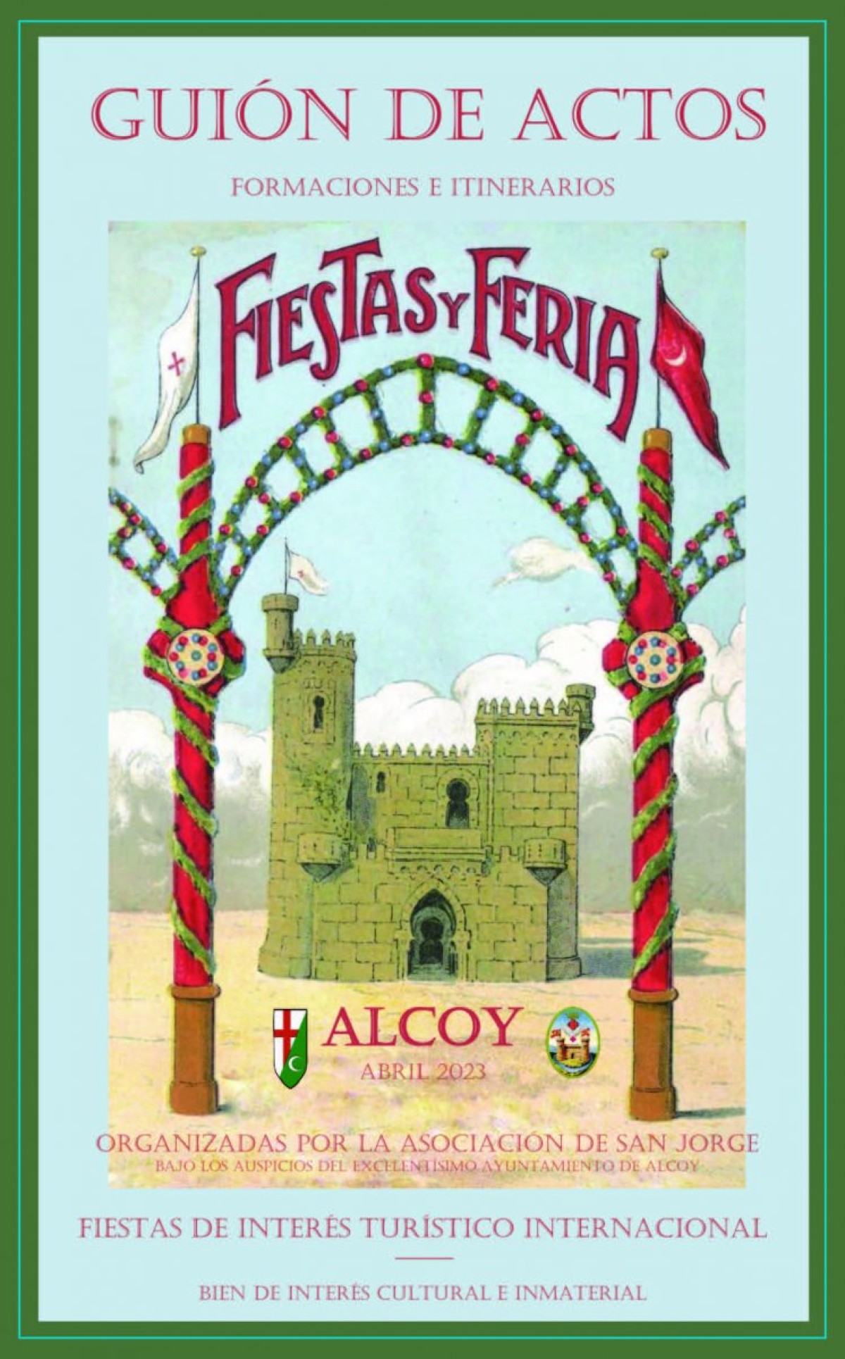 GUIÓN DE LAS FIESTAS DE MOROS Y CRISTIANOS EN HONOR A SAN JORGE 2023